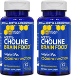 Acetylcholine Brain Food - Acetil L-Carnitina y Alpha GPC - 120 Cápsulas