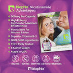 biophix B-3 Nicotinamida 500 mg, 180 Cápsulas (Paquete de 2)