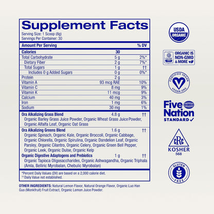 Ora Organic Polvo de Superalimentos Verdes - – Espirulina: un alga azul-verde rica en proteínas, vitaminas del – Image 8