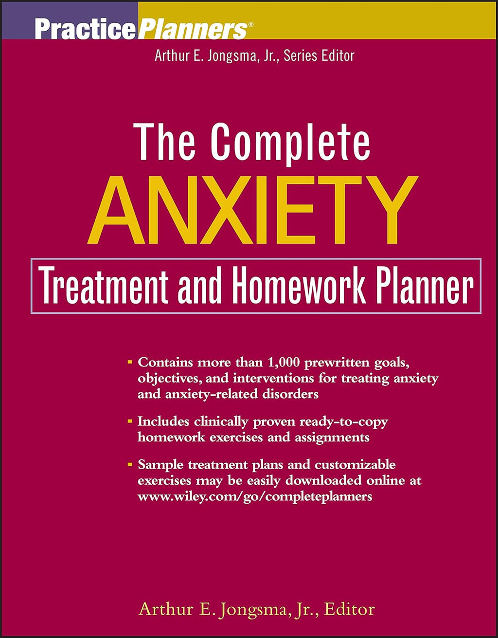 El planificador completo de tratamiento y tareas para la ansiedad (PracticePlanners)