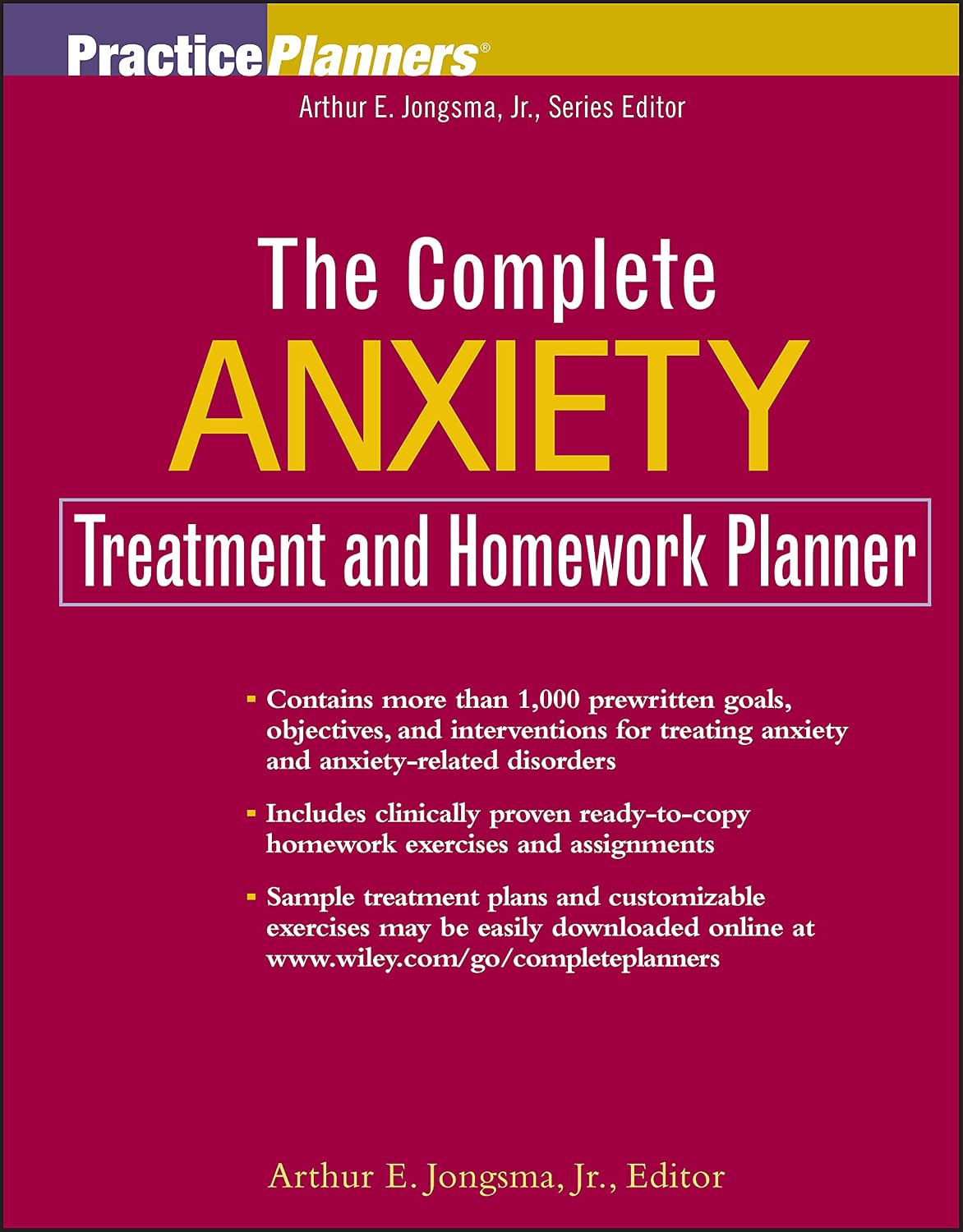 El planificador completo de tratamiento y tareas para la ansiedad (PracticePlanners)