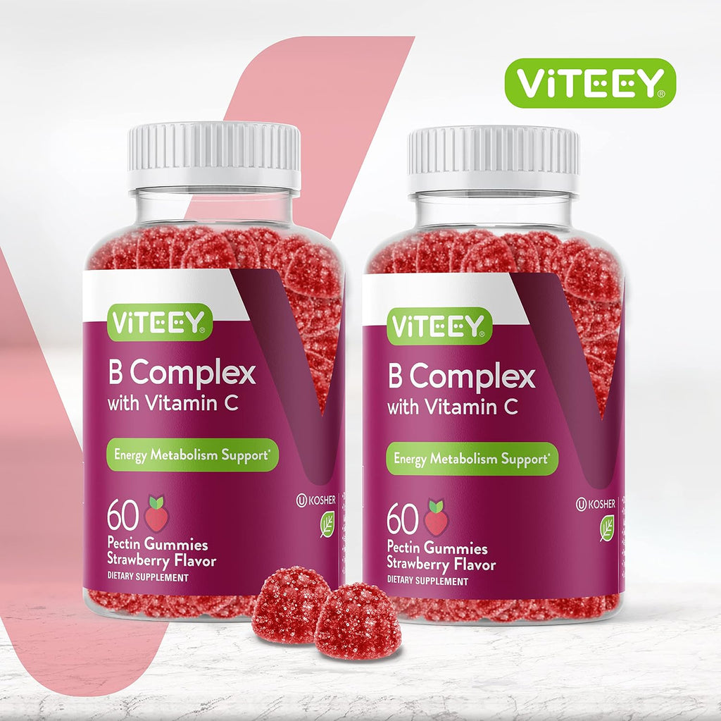 Viteey Gominolas de Complejo B con Vitamina C - 120 unidades