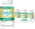 Lunakai Gominolas de Vitamina D3 2000 UI - Sin OGM, Sin Gluten - Pack de 6 (60 Gominolas por Envase)