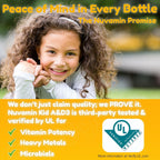 Nuvamin Gotas Líquidas Liposomales de Vitamina A, D3 y K2 para Bebés, Niños y Adultos - 800 UI/mL, 60 ml, Sabor Limón