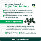 SPIRU PAW Comprimidos de Espirulina para Perros y Gatos - Complemento Natural con Microalgas - 60 Comprimidos