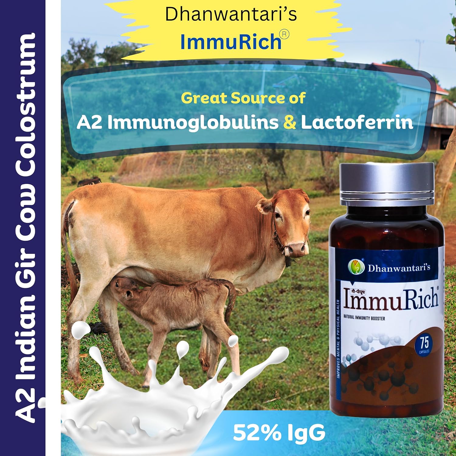 Natural Immunity Booster - 120 Cápsulas - Dhanwantari's