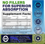Bovine Colostrum Powder Supplement (3000mg + 40% IgG + No Fillers) - Unflavored - Grass Fed - 60 Servings