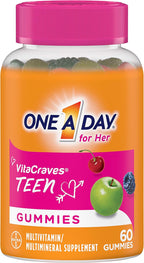 One A Day VitaCraves Teen For Her Gominolas Multivitamínicas, 60 unidades (Pack de 4)