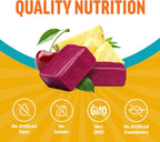 Force Factor Happy Mood - Complemento de Apoyo al Estado de Ánimo, con Magnesio, Azafrán y Zembrin®, Sabor Fruta Tropical, 30 Gominolas Suaves