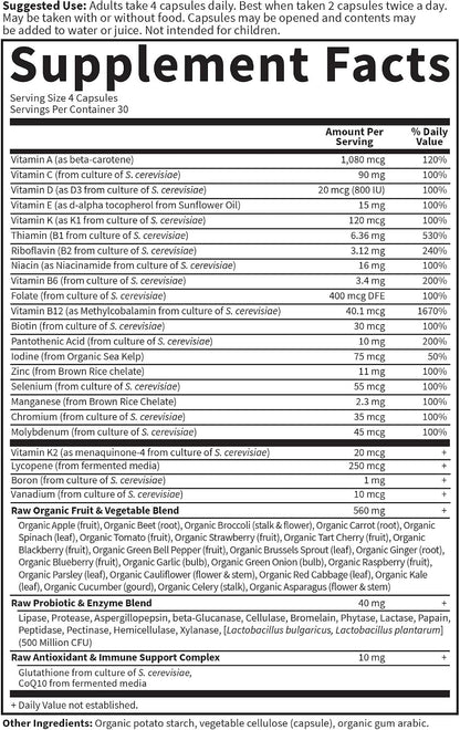 Garden of Life Vitamin Code Multivitamínico – Vitamina B12 (metilcobalamina): Forma activa que interviene en la – Image 6