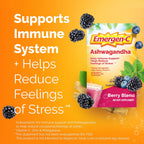 Emergen-C Vitamina C y Ashwagandha Mezcla para Bebida, Sabor Frutos del Bosque - 18 Sobres