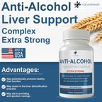Suplemento Anti Alcohol Craving, Complejo Anti-Alcohol, 60 Cápsulas para Reducir Antojos