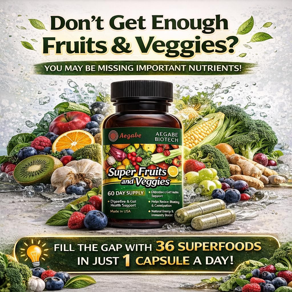 Super Fruits and Veggies - Suplemento de Frutas y Verduras Naturales (60 Días)