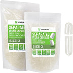 XPRS Nutra Cápsulas Veganas Tamaño 2 Separadas - 100 Unidades - Cápsulas Vacías para Rellenar Suplementos