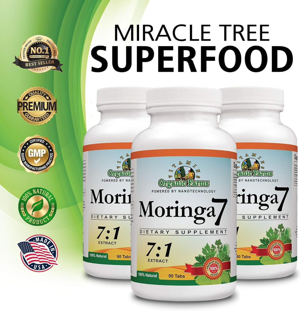 Moringa 7 Super Grass - Pure Moringa Oleifera Extract - 1875mg, 100% Natural Supplement