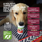 Only Natural Pet Complete Gut Health Complex - Probiotics and Digestive Enzymes for Dogs and Cats - 100 Grams Powder