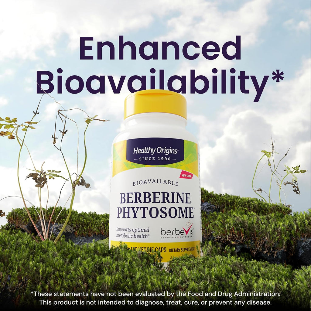 Healthy Origins Berberine Phytosome 550 mg, 120 Cápsulas Vegetales
