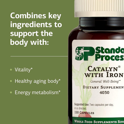 Standard Process Catalyn con Hierro - Apoyo al Metabolismo Energético - 150 Cápsulas – Image 4