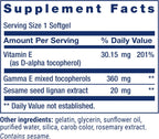 Life Extension Gamma E Mixed Tocopherols – Suplemento de Vitamina E con Lignan de Sésamo, 60 Cápsulas Blandas