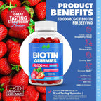 Just Nutrients Biotina 10.000 mcg Gominolas - 100 Unidades