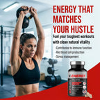 ViMulti X-Energy Complejo de Vitaminas B en Cápsulas con Cafeína, Taurina, Magnesio, Extracto de Acai, Ginseng, Rodiola, Maca, Espirulina, Tongkat Ali, B1, B6, B12, Suplemento Dietético de Folato - 60 Cápsulas