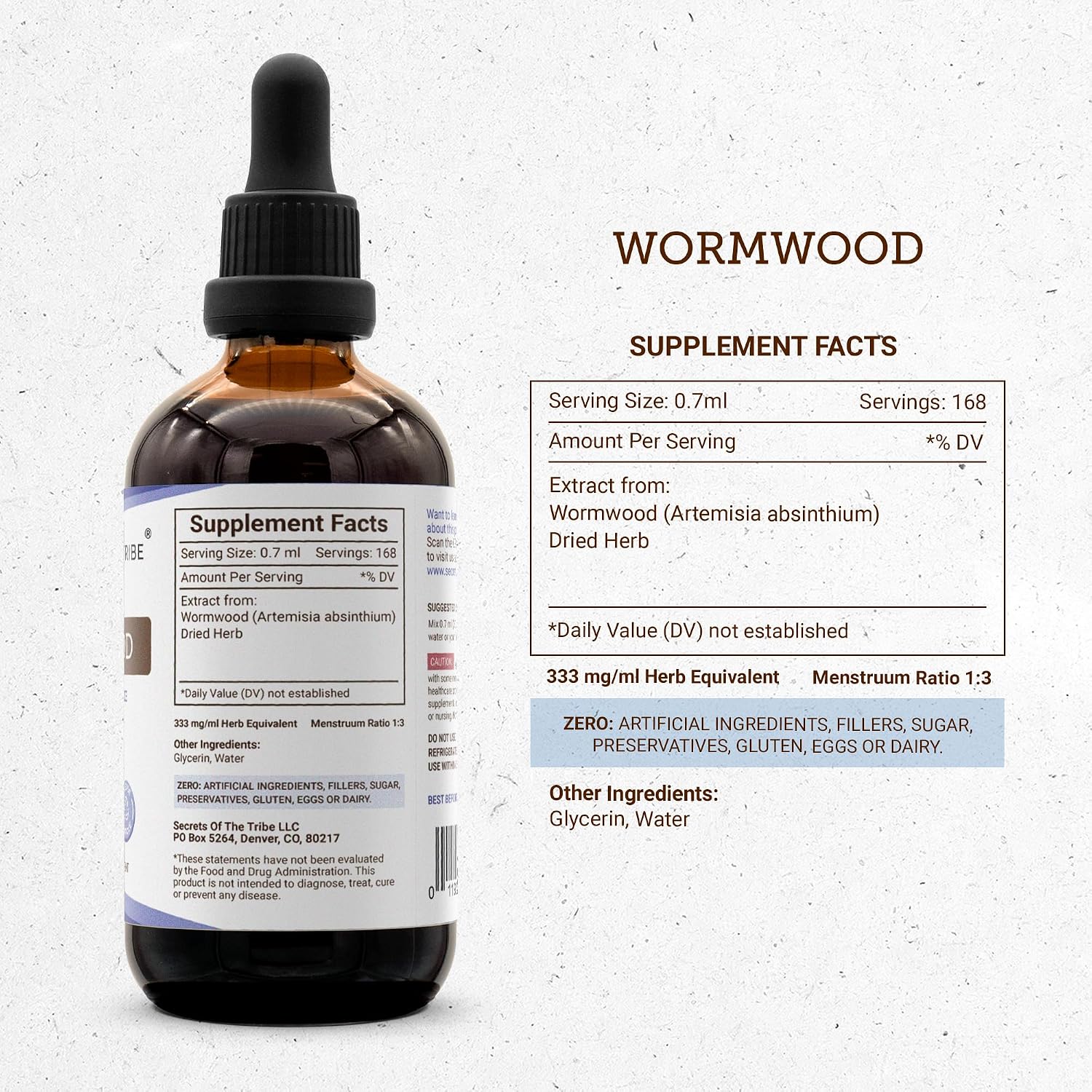 Extracto Líquido de Ajenjo sin Alcohol - Secrets of the Tribe (118 ml)
