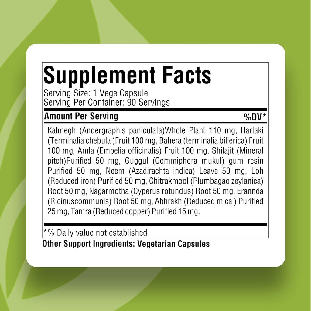 Herbsforever Arogya Vardhini Cápsulas - 90 Cápsulas Vegetales de 800 mg