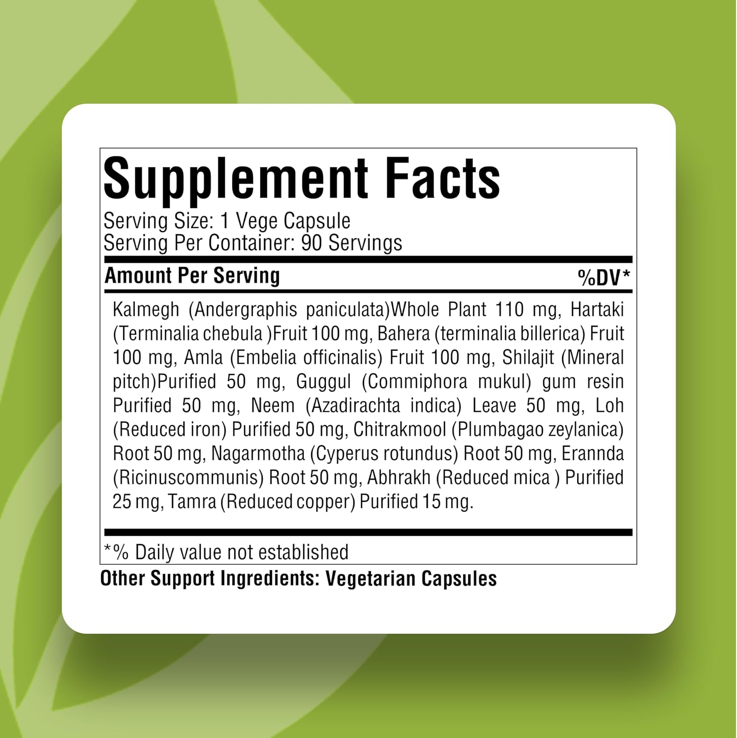 Herbsforever Arogya Vardhini Cápsulas - 90 Cápsulas Vegetales de 800 mg