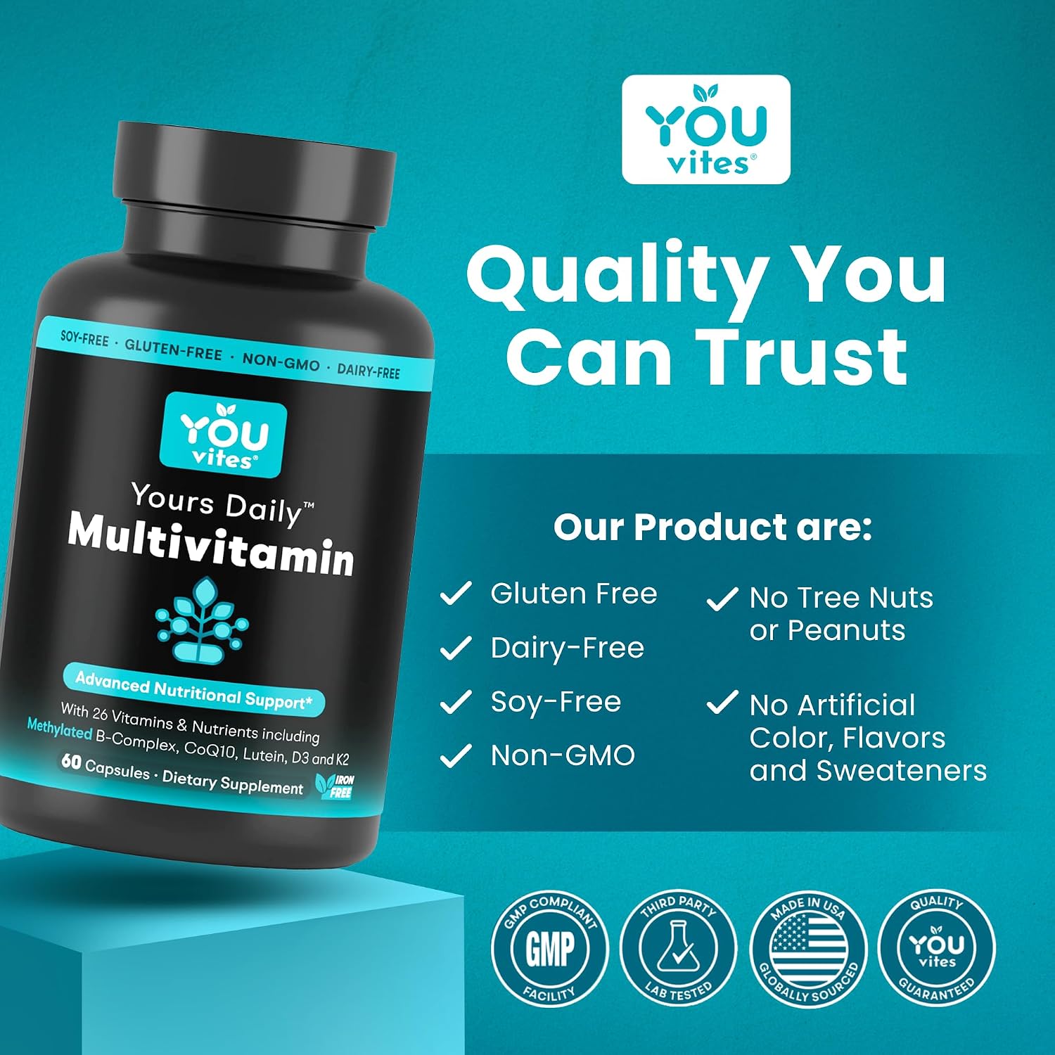 Multivitamínico Metilado MTHFR sin Hierro - 60 Cápsulas