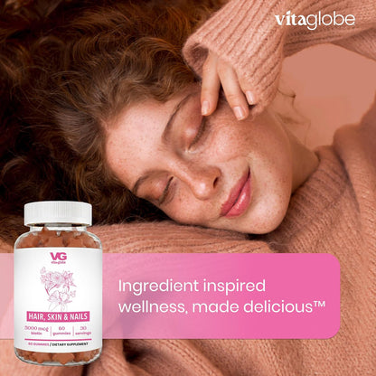 VITA GLOBE Hair, Skin & Nails + Collagen – Vitamina A: contribuye al mantenimiento de la piel y las membranas – Image 5