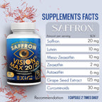 Vision Max 20/20 Suplemento Ocular – Apoyo a la Salud Visual y Confort, 60 Cápsulas