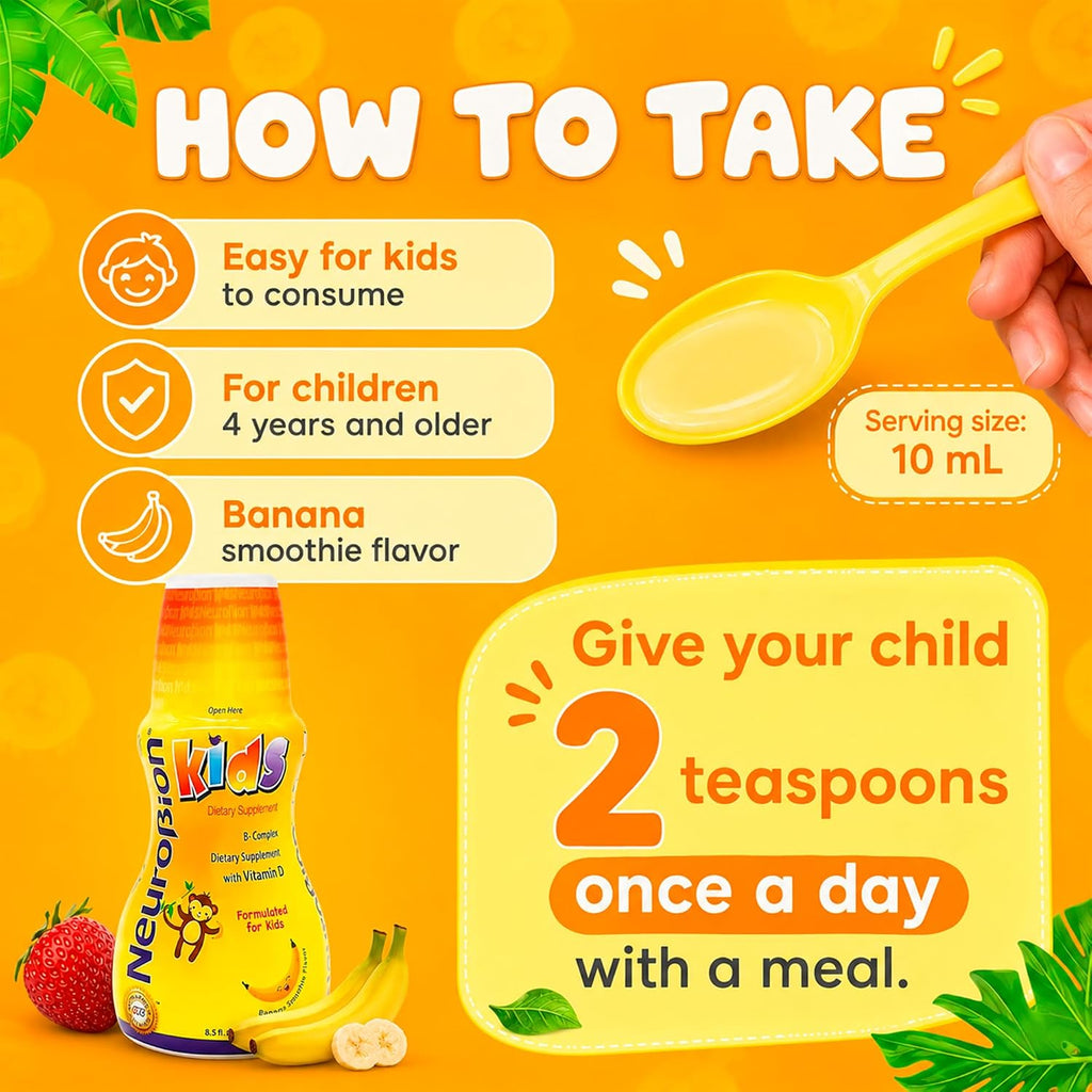 Neurobion Kids B Complex Líquido - Multivitamínico para Niños - 250 ml