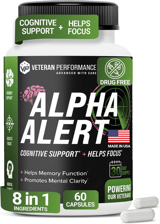 Alpha Alert – Suplemento Nootrópico para Memoria y Enfoque – 60 Cápsulas