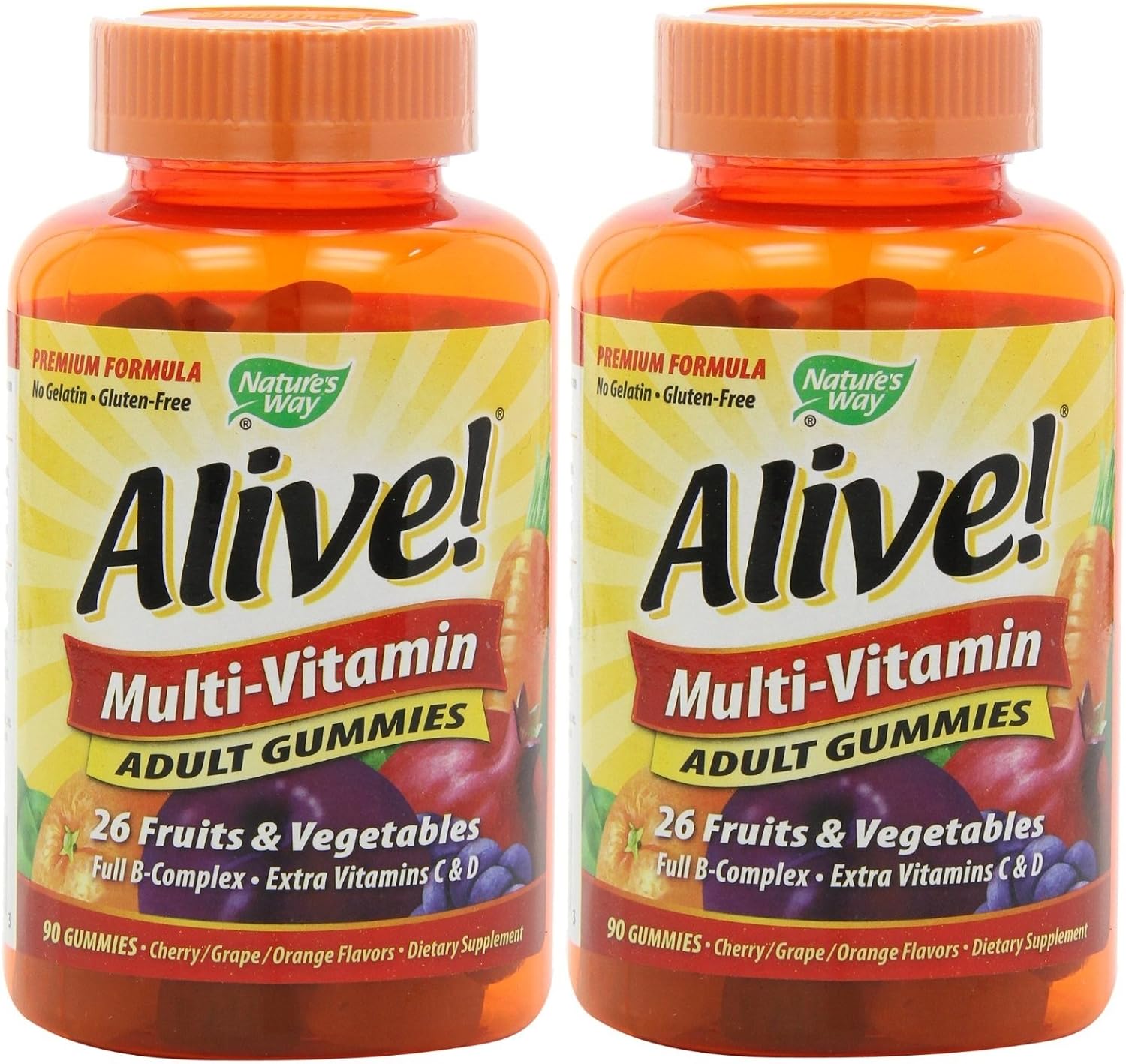 Nature's Way Alive Multivitamínico para Adultos, 90 Gomitas (2 Envases)