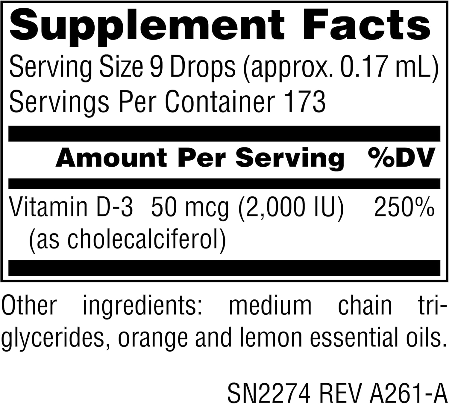 Source Naturals Vitamina D3 2000 UI Gotas Líquidas – 30 ml