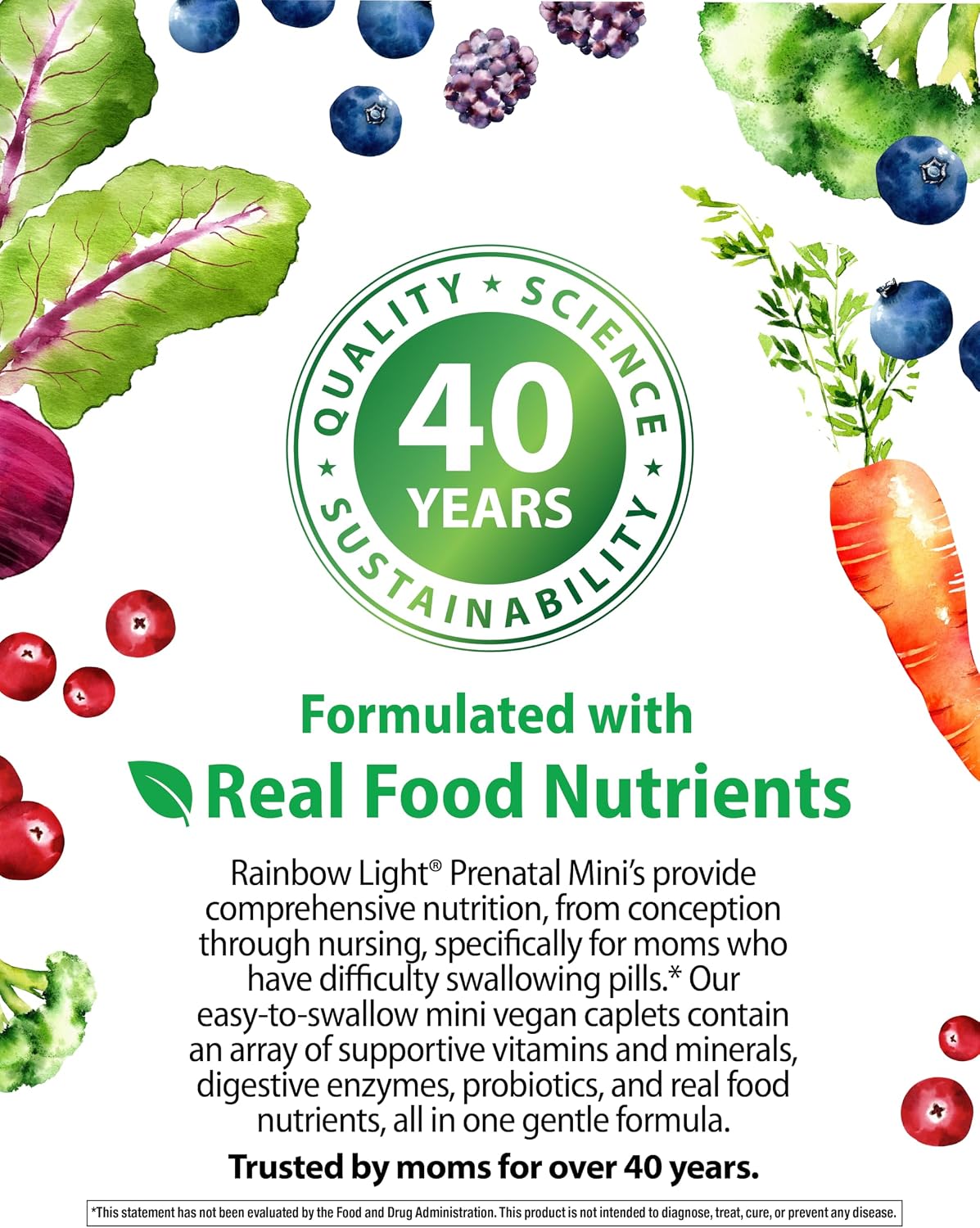 Rainbow Light Prenatal + Multivitamin 180 Caplets