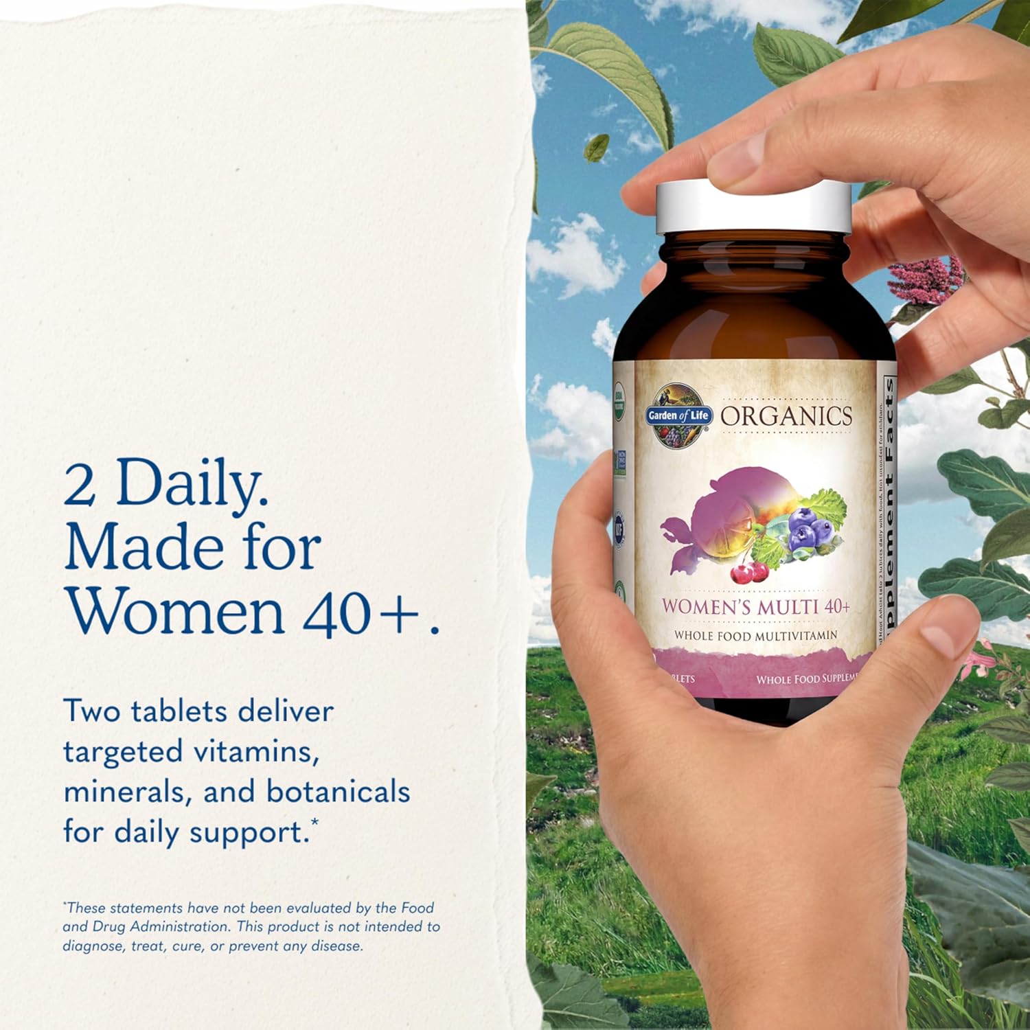 Garden Of Life Multivitamínico Orgánico para Mujeres 40+, 120 Comprimidos