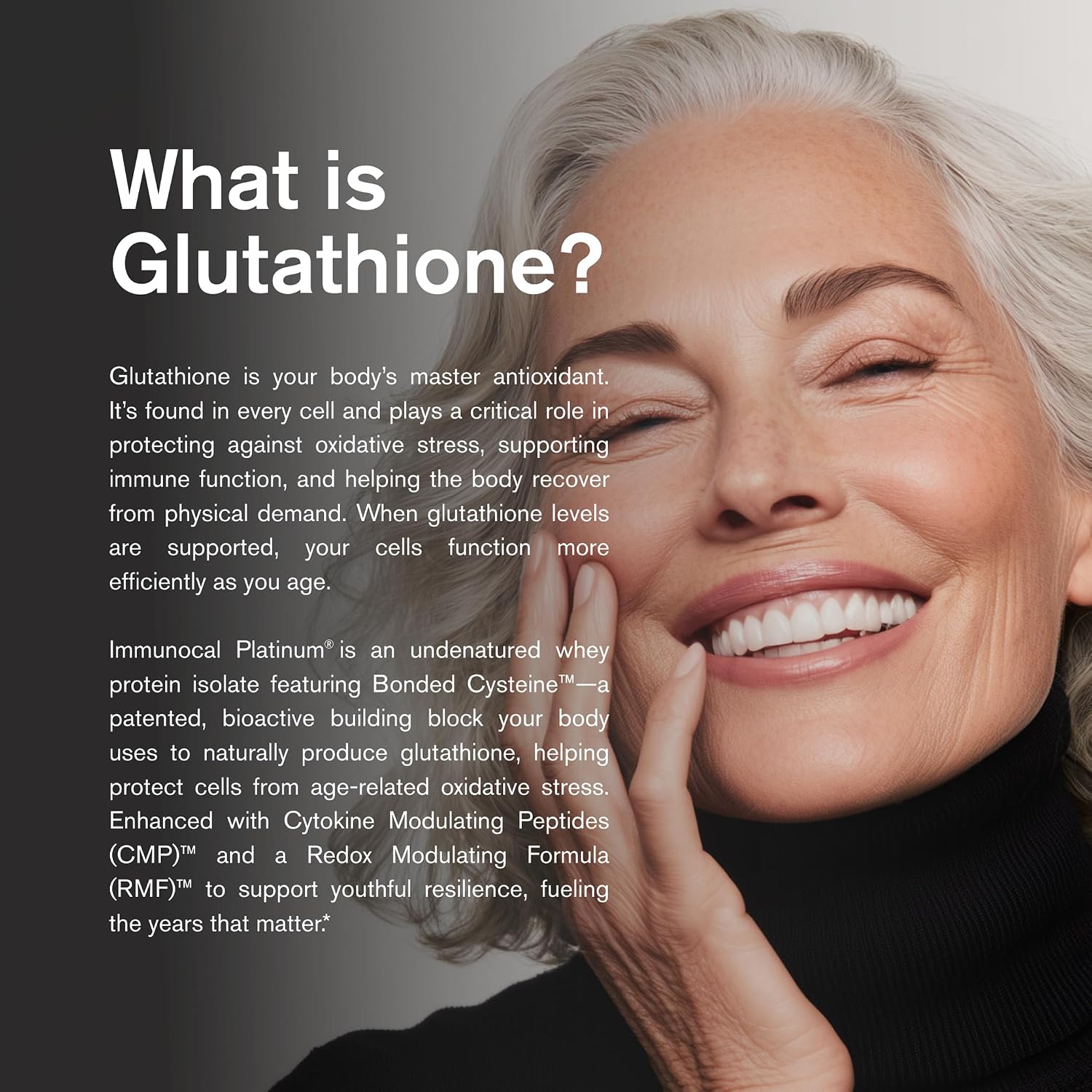 Immunocal Platinum – Glutathione Precursor – Advanced Cellular Support with CMP™ and RMF™ – Immune Support, Antioxidant Defense, and Healthy Aging – Sugar-Free, Lactose-Free – 30 Servings