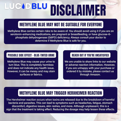 Lucid Blu Cápsulas de Azul de Metileno 10mg – Transparencia en ingredientes: Una lista simple y limpia indica – Image 9