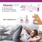 NatureGenX ADK Vitamin Supplement – Vitamins A, D3 & K2 MK-7 for Bone Health & Calcium Absorption – Gluten-Free, Non-GMO, Soy-Free – 120 Capsules, 2-Pack (4-Month Supply)