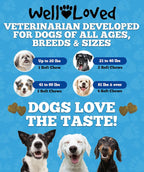Well Loved Probióticos para Perros – Masticables Suaves con Prebióticos y Enzimas Digestivas