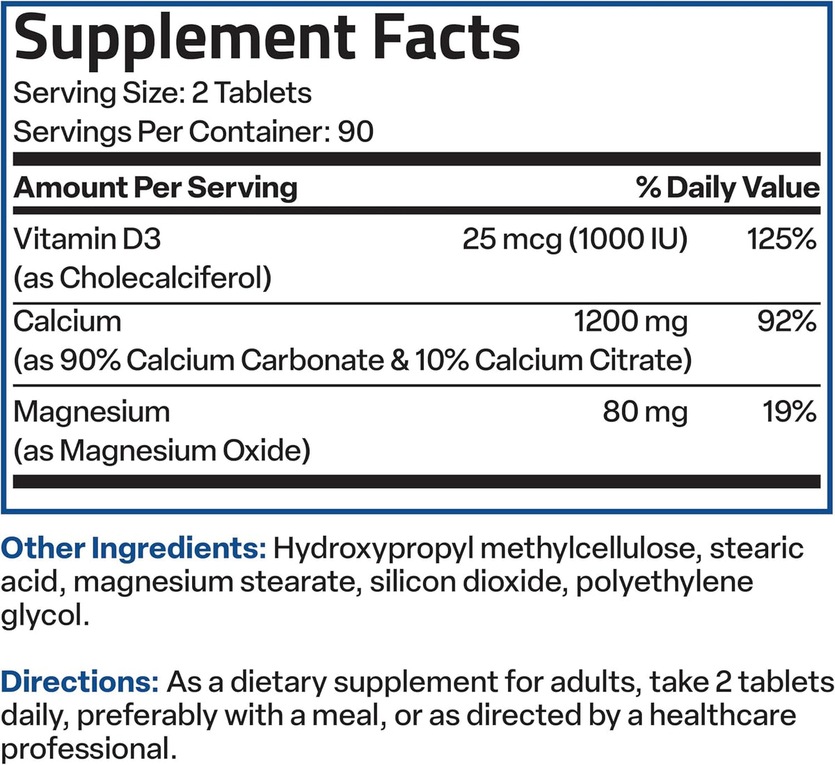 Bronson Calcio 1200 mg con Vitamina D3 1000 – Estabilidad de niveles: Se evitan picos y caídas bruscas de calcio – Image 7