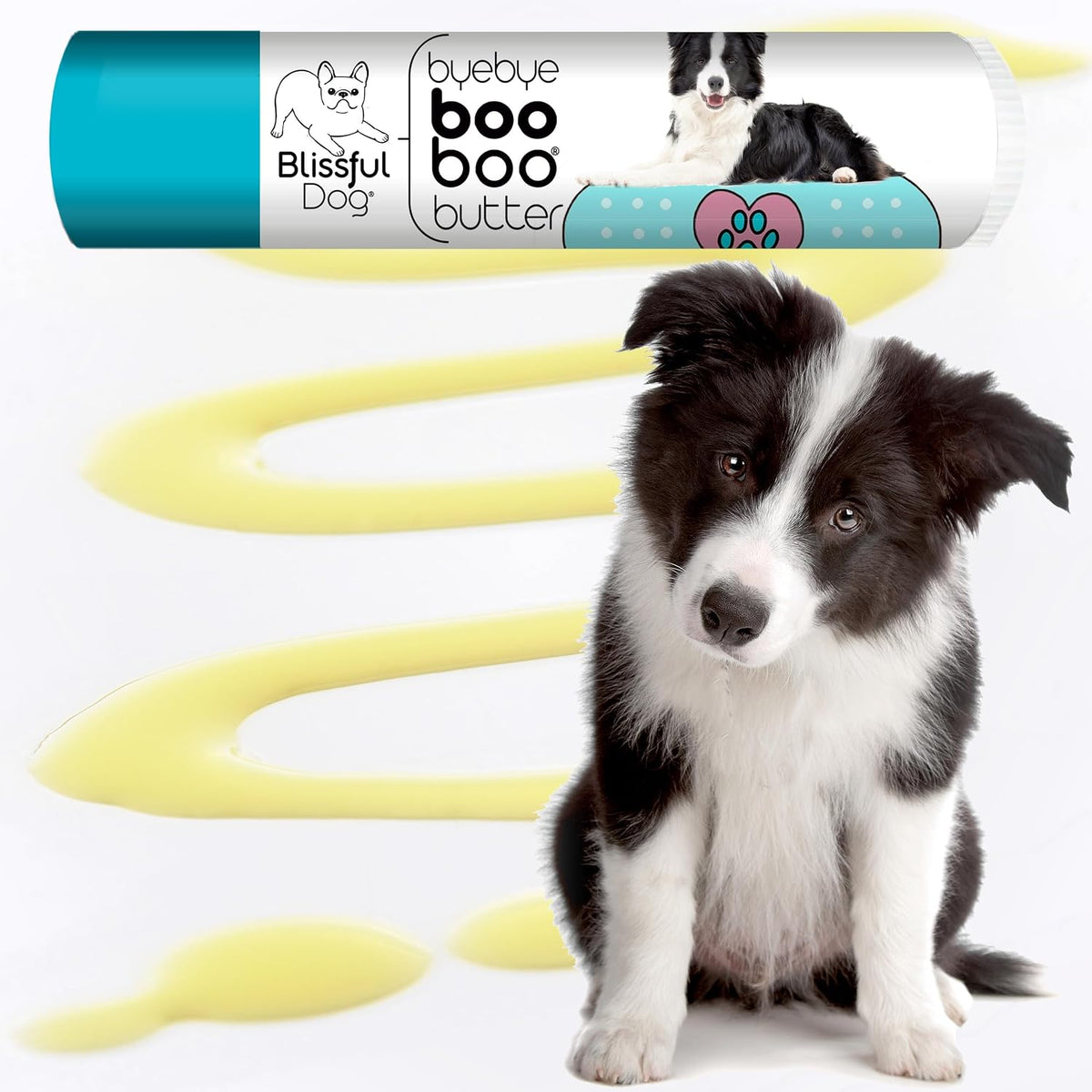 The Blissful Dog .15 oz Tube Border Collie – Aceite de oliva: Emoliente natural que ayuda a retener la humedad. – Image 2