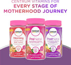 Centrum Prenatal Multivitamin Gummies con DHA y Ácido Fólico - Sabor Arándano Rojo y Naranja - 60 Gominolas