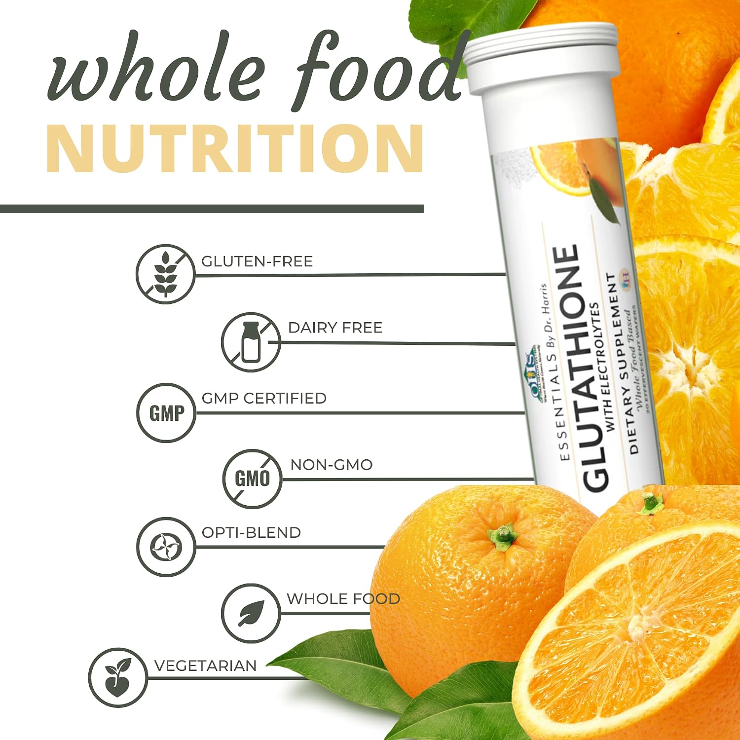 Essential Glutathione con Vitamina C y Electrolitos - 20 Wafers Efervescentes