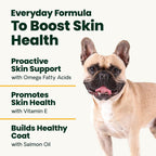 VetriScience Derma Strength Masticables para Piel y Pelo de Perros, con Aceite de Salmón, 70 unidades