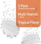 Swiss Imports Multivitamínico Efervescente + Biotina – 60 Comprimidos (3 Paquetes)