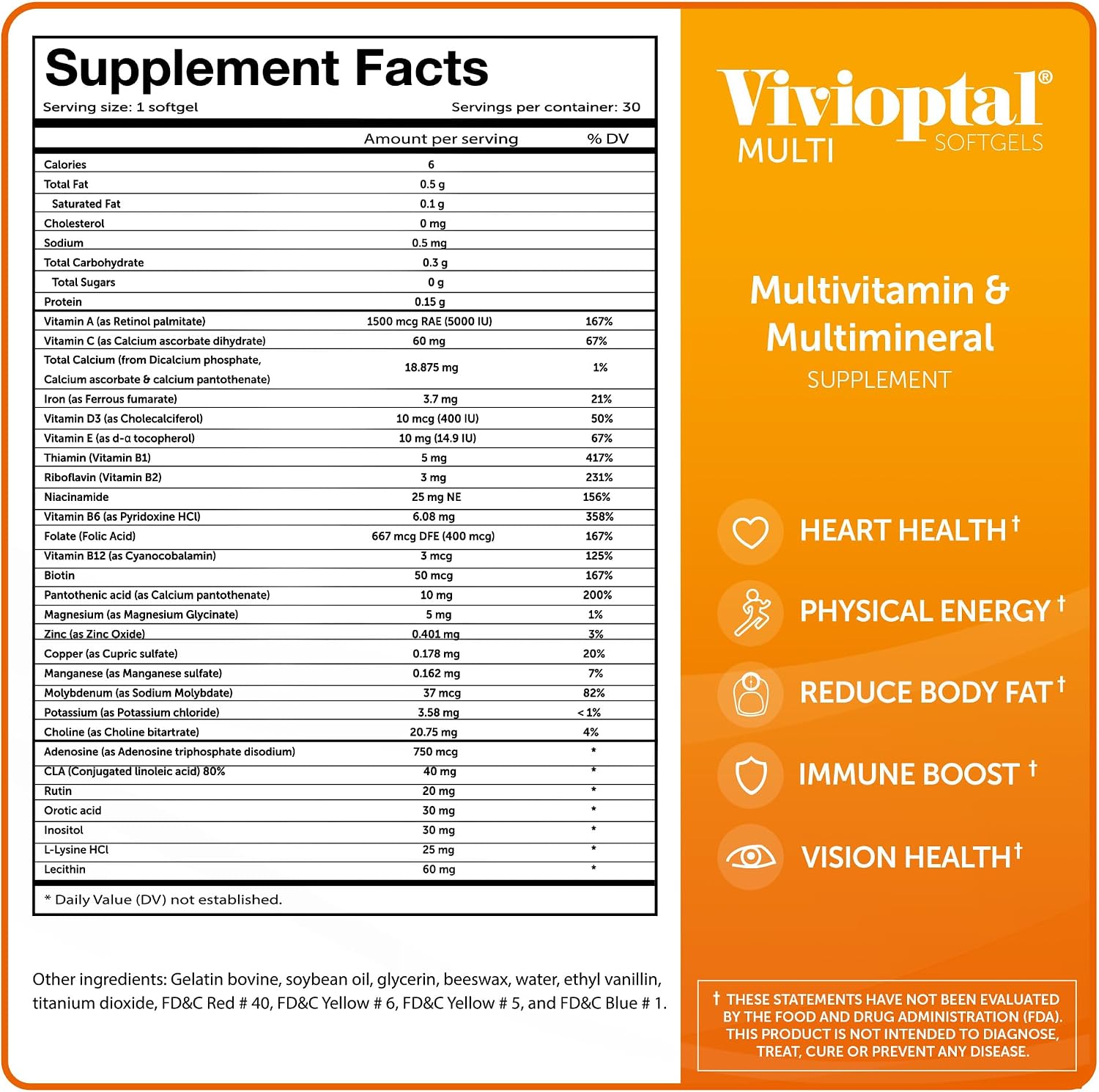 Vivioptal Multi 30 Cápsulas Blandas - Multivitamínico y Multimineral, Sin Gluten, Fórmula Alemana
