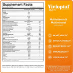 Vivioptal Multi – Multivitamínico y Multimineral, 30 Cápsulas Blandas, Fórmula Alemana, Sin Gluten