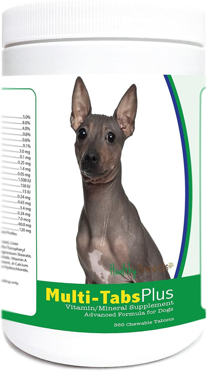 Healthy Breeds American Hairless Terrier Multi-Tabs Plus Chewable Tablets 365 Count – Image 1